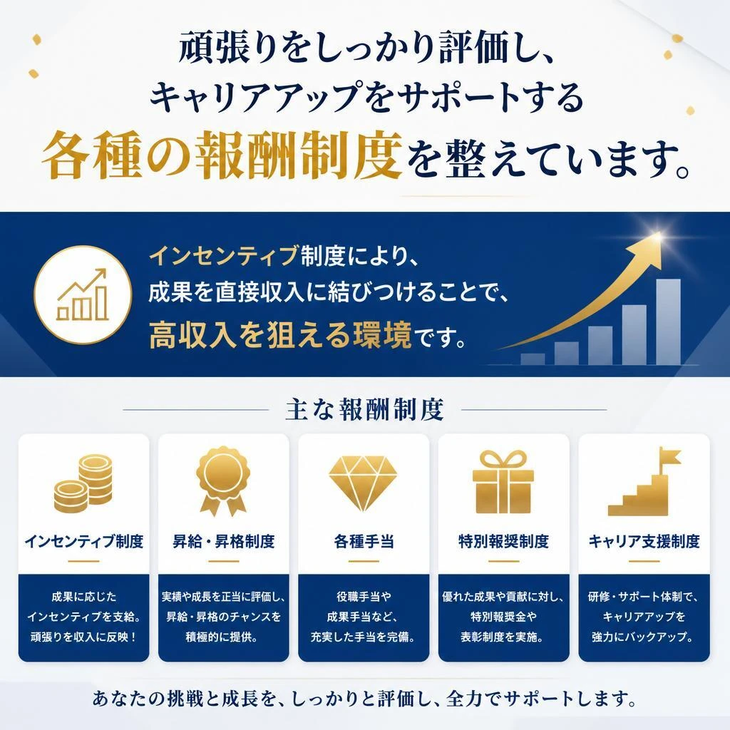 「高収入」を実現するためのサポート体制