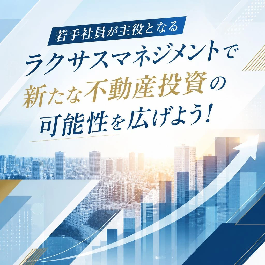 若手社員が主役となるラクサスマネジメントで新たな不動産投資の可能性を広げよう！